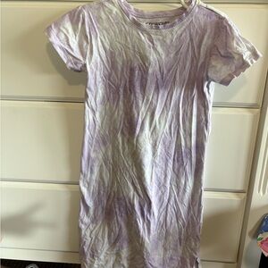 Crewcuts purple and white tie dye size 5 100% cotton dress. great condition!
